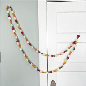 Vintage Christmas Plastic Blow Mold Sugar Candy Bead Garland Gumdrop Marshmallow